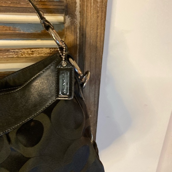 COACH 13252 Madison Parchment OP Satchel SHOULDERBAG tote black - Picture 7 of 10